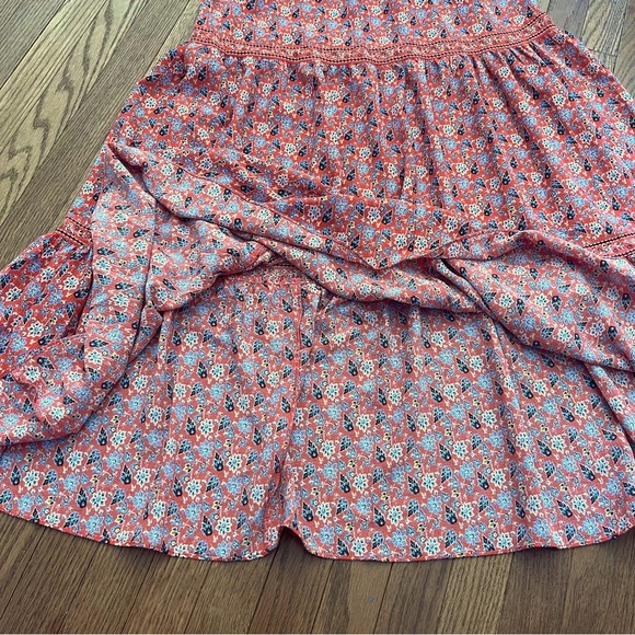 Max Studio Maxi Dress Elbow Length Sleeve Tiered Floral Print Size Small - Picture 5 of 13